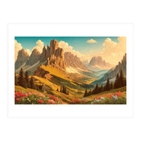 Vintage Dolomites Poster, Italy (Print Only)