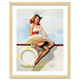 Sailing Pinup Girl With Captain Hat thumbnail