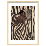 Woman And Zebra In Bold Stripes thumbnail
