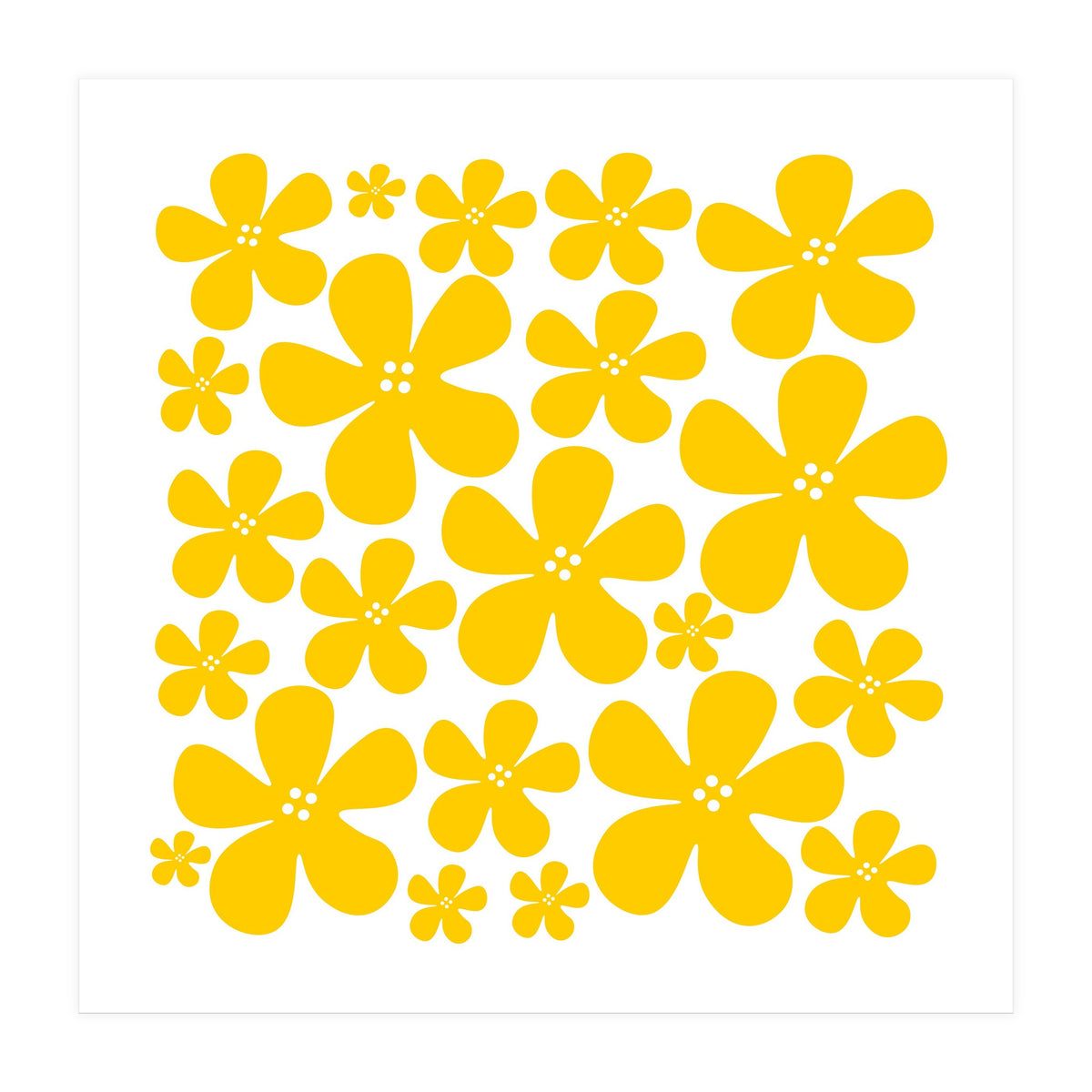 Yellow Flowers Pattern (Print Only)
