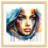 Vivid Warrior Spirit Watercolor Portrait thumbnail