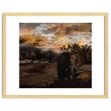 Elephant Scenic Golden Sunset African Wildlife Landscape thumbnail