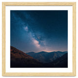 Majestic Milky Way Galaxy over Serene Mountain Range Night Landscape Illustration thumbnail