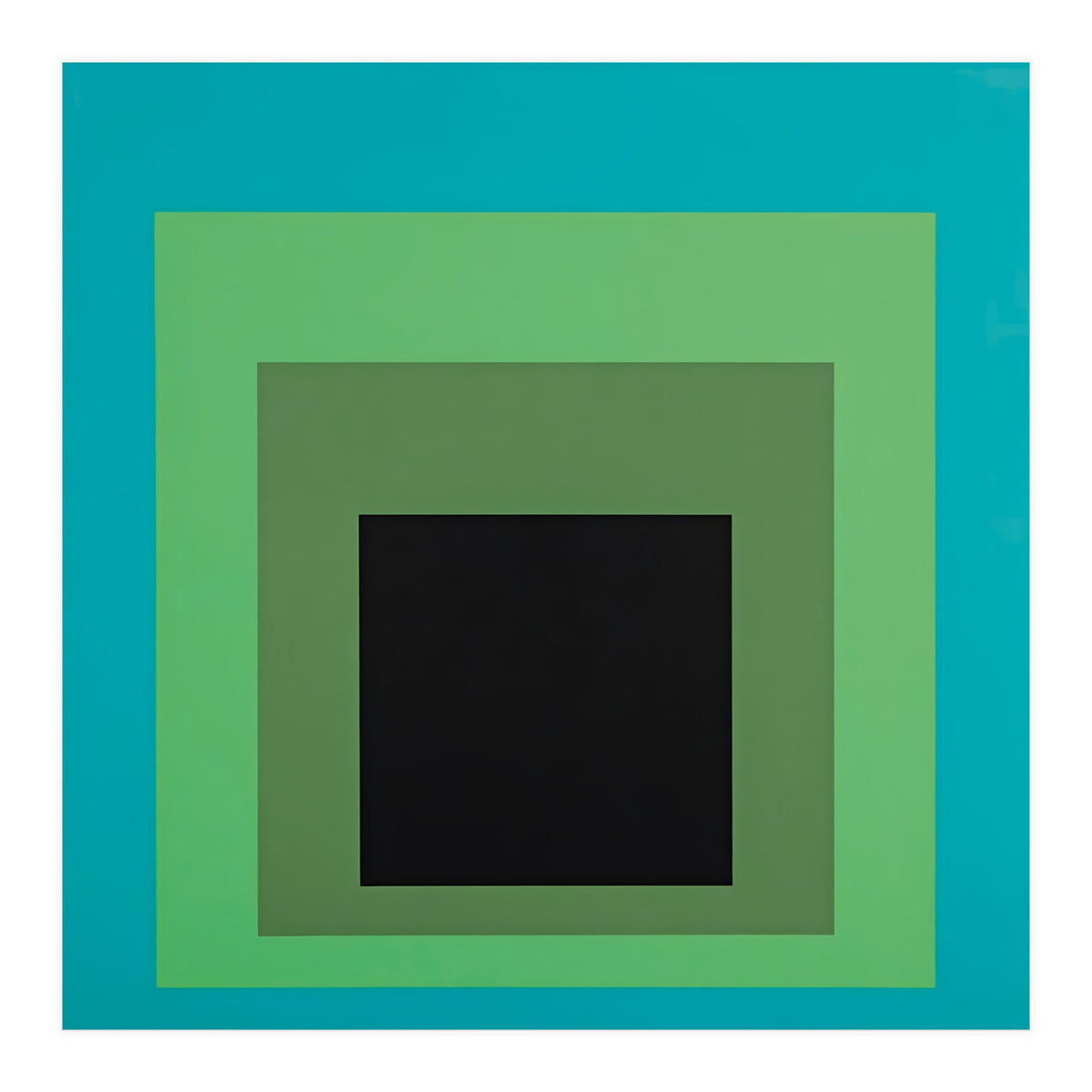 JOSEF ALBERS - HOMAGE TO THE SQUARE GREEN BLACK (Print Only)