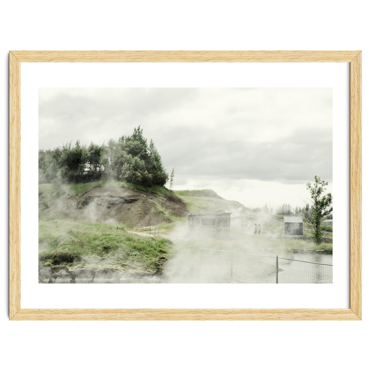 A natural hot spring landscape where steam rises - Iceland