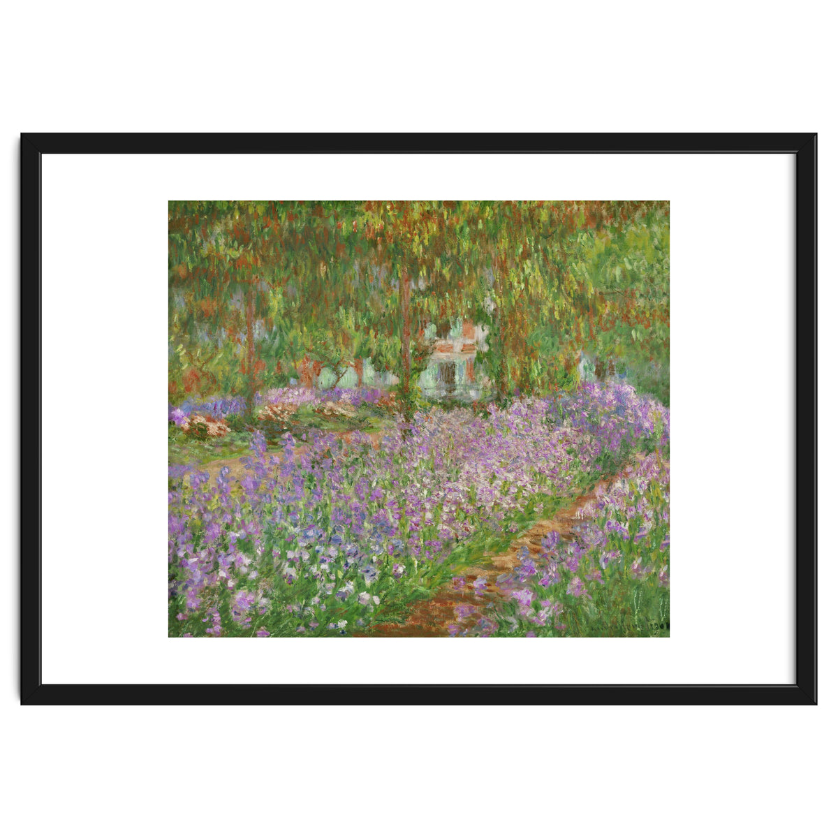 Le jardin a Giverny. Oil on canvas.