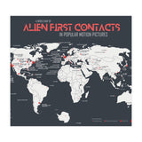 World Map of Alien First Contacts in Movies (Print Only) thumbnail