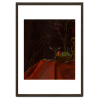 Dark Baroque Still Life Table and Wine oil