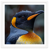 King Penguin Standing In Rain With Water Drops Nature Photography thumbnail