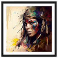 Powerful American Native Warrior Woman #4