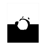 Find Your Feet, Panda Abstract Monochromatic Black & White, Wildlife Animals Cute Eclectic Bohemian Pets (Print Only) thumbnail