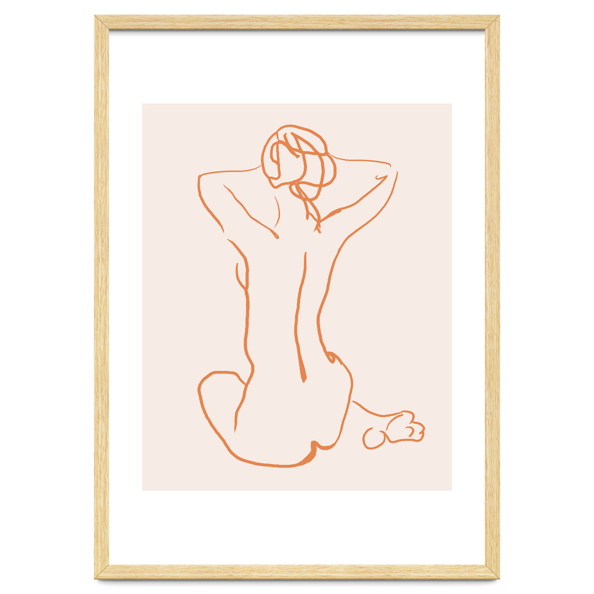 Femina, Abstract Minimal Woman Line Art Sketch, Drawing Feminine Empower Express