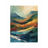 Textured Impasto Mountain Valley Landscape (Print Only) thumbnail
