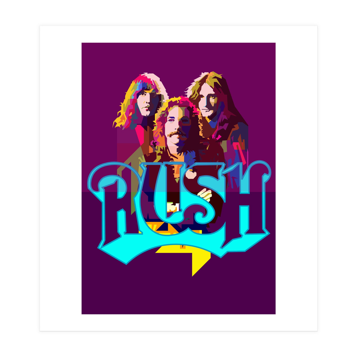 Rush Classic Rock Pop Art WPAP (Print Only)