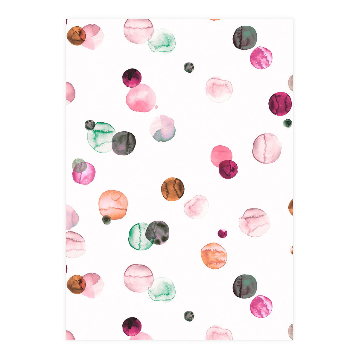 Polka Dots Watercolor Minimal Pink (Print Only)