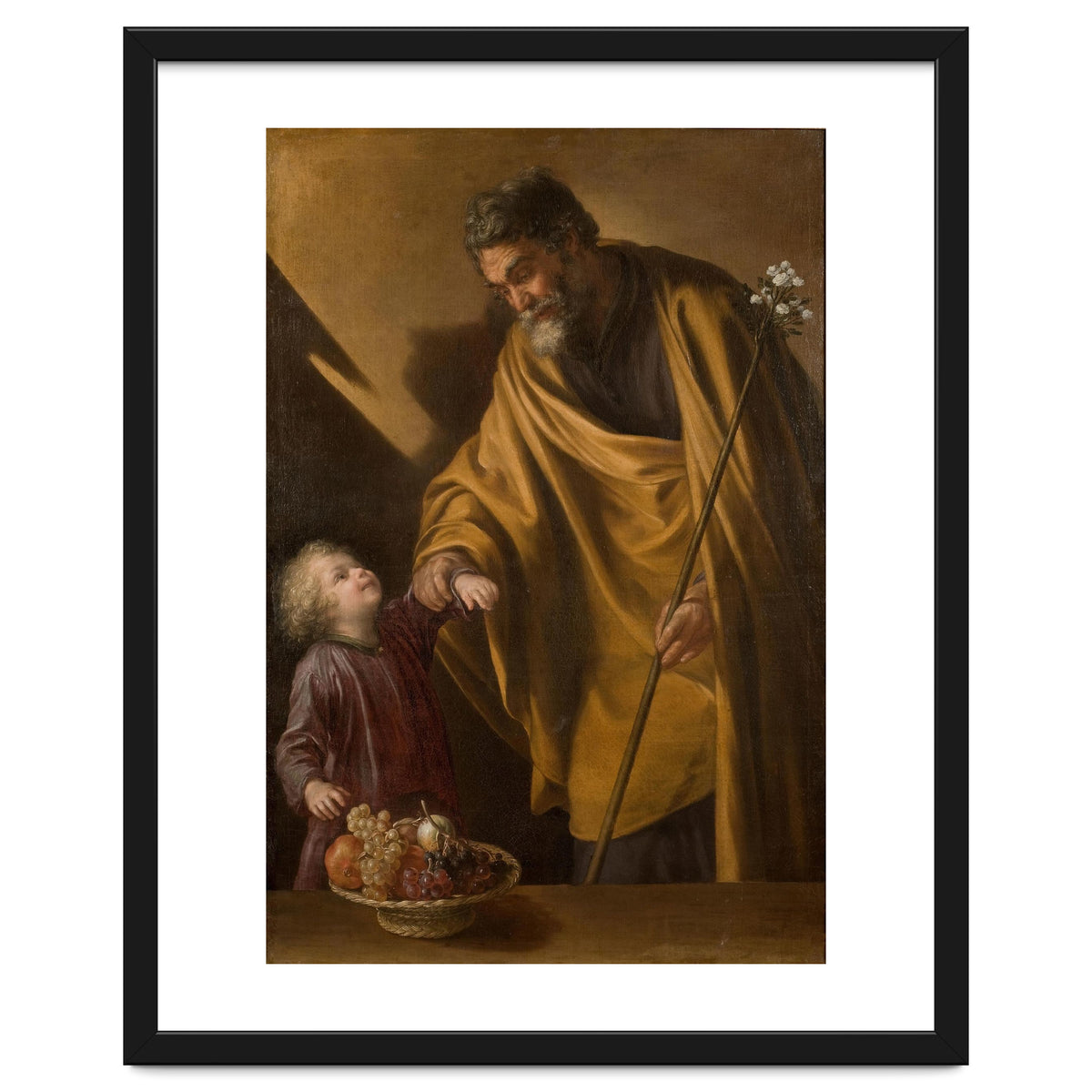Sebastián Martínez / 'Saint Joseph with the Christ Child'. Ca. 1650. Oil on canvas.