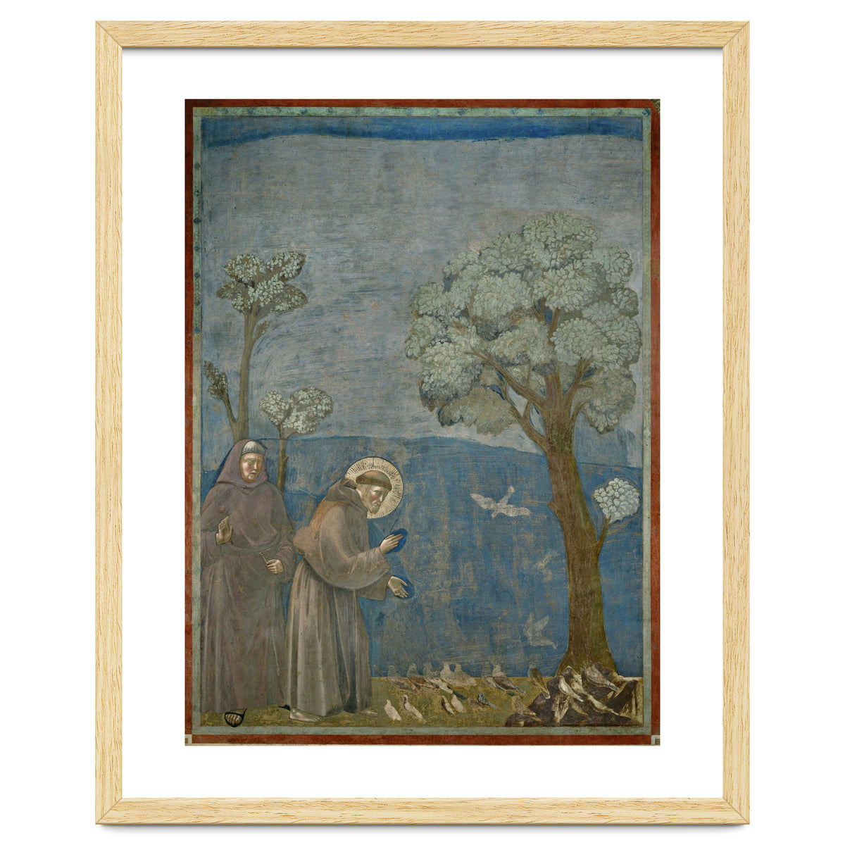Saint Francis of Assisi preaching to the birds. Giotto. GIOTTO DE BONDONE (1266-1337).