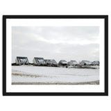 Snow covered houses on the hill thumbnail
