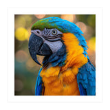 Blue And Yellow Macaw Parrot Close Up Detailed Shot (Print Only) thumbnail