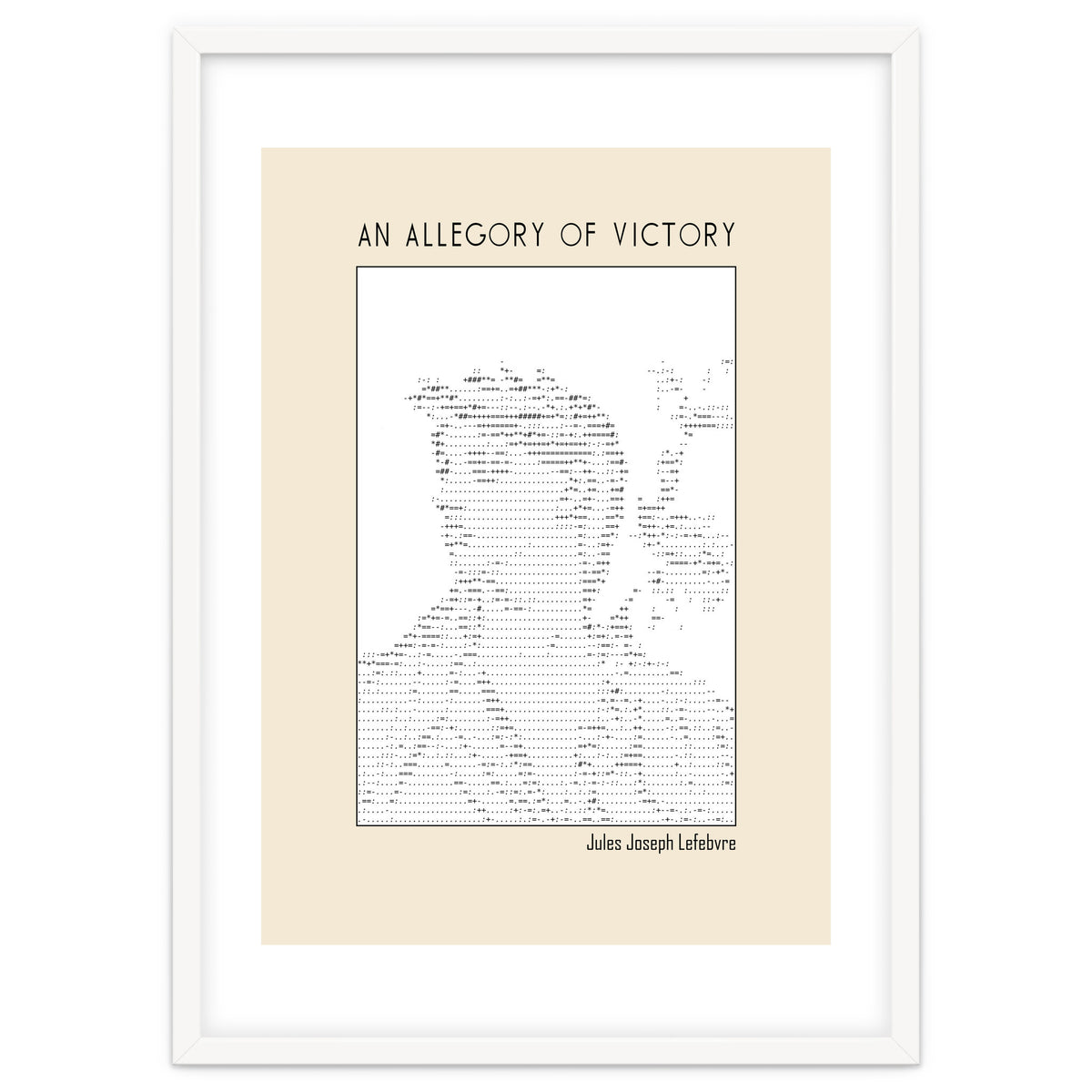 An Allegory Of Victory – Jules Joseph Lefebvre Ascii Art