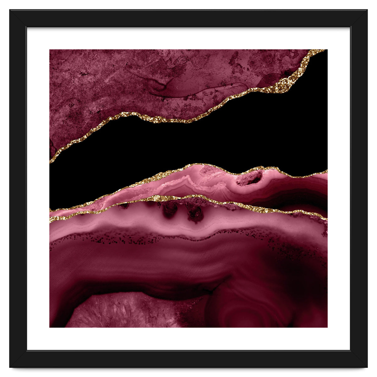 Burgundy & Gold Agate Texture 13