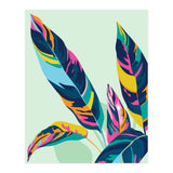 Dopamine Botanical, Colorful Tropical Banana Leaves, Plants Jungle Eclectic Contemporary, Bohemian Nature Forest (Print Only) thumbnail