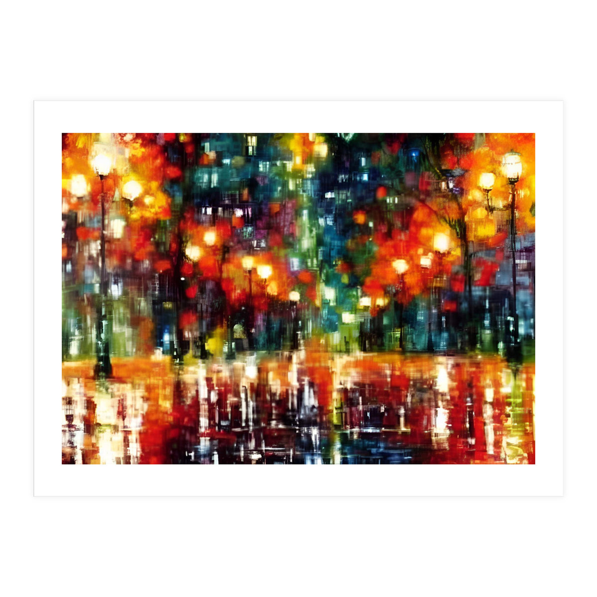 Abstract Contemporary Rainy (Print Only)