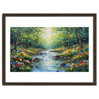 Sunlit Forest Stream
