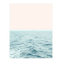 Sea Breeze, Minimal Nature Ocean Photography, Scenic Landscape Pastel Luxe Sea (Print Only)
