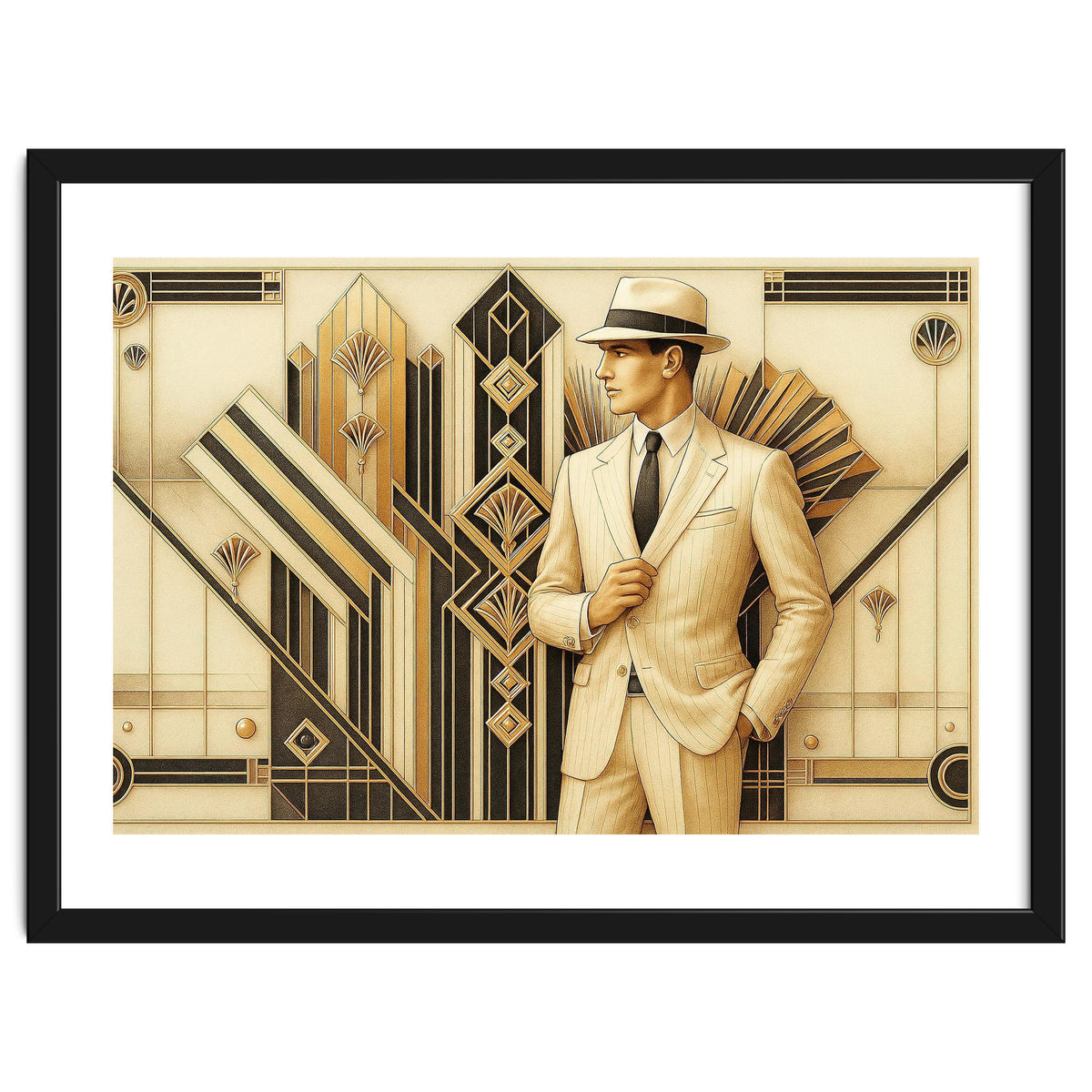 Gatsby Gentleman Art Deco Scene