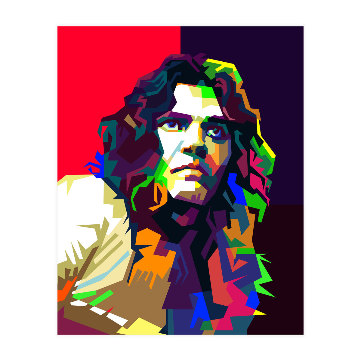 Tommy Bolin Classic Rock Guitar Art WPAP (Print Only)