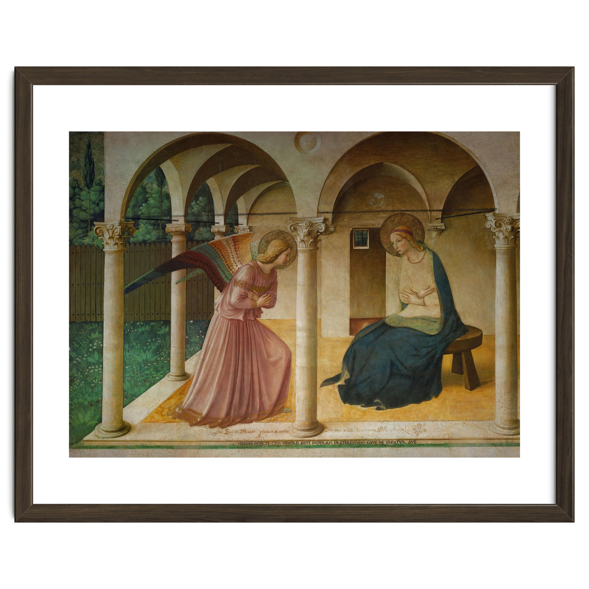 The Annunciation. Fresco in the former dormitory of the Dominican monastery San Marco, Florence.