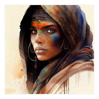 Watercolor Tuareg Woman #9 (Print Only)