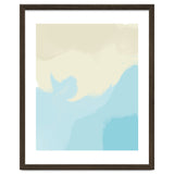 Mellow, Abstract Powder Blue Pastel Pearl Painting, Modern Simple Minimal Waves thumbnail
