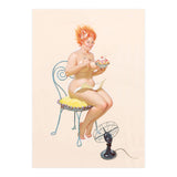 Beautiful Chubby Girl Enjoys In Ice Cream (Print Only) thumbnail