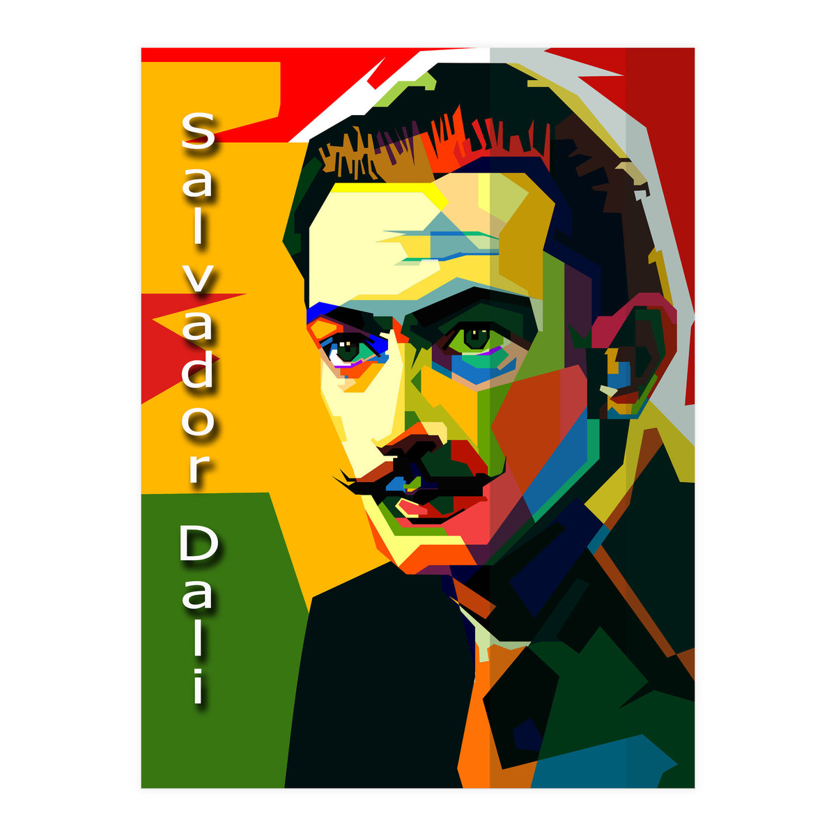 Salvador Dali Maestro Painting In Pop Art WPAP (Print Only)