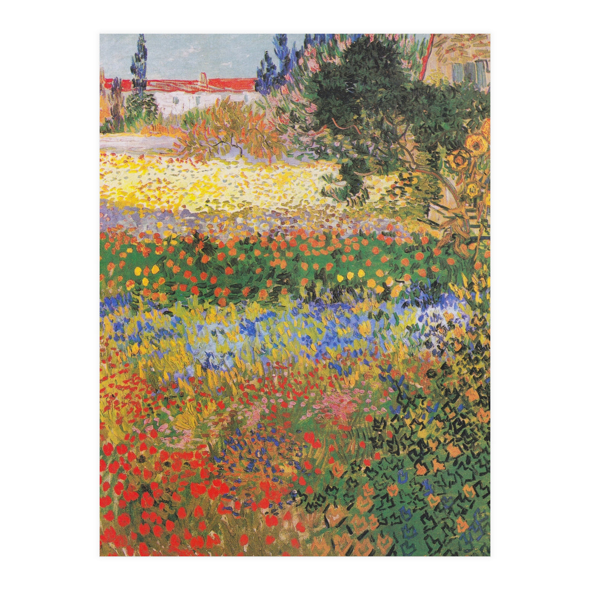 Vincent van Gogh – Flowering Garden – Classic Floral Masterpiece (Print Only)