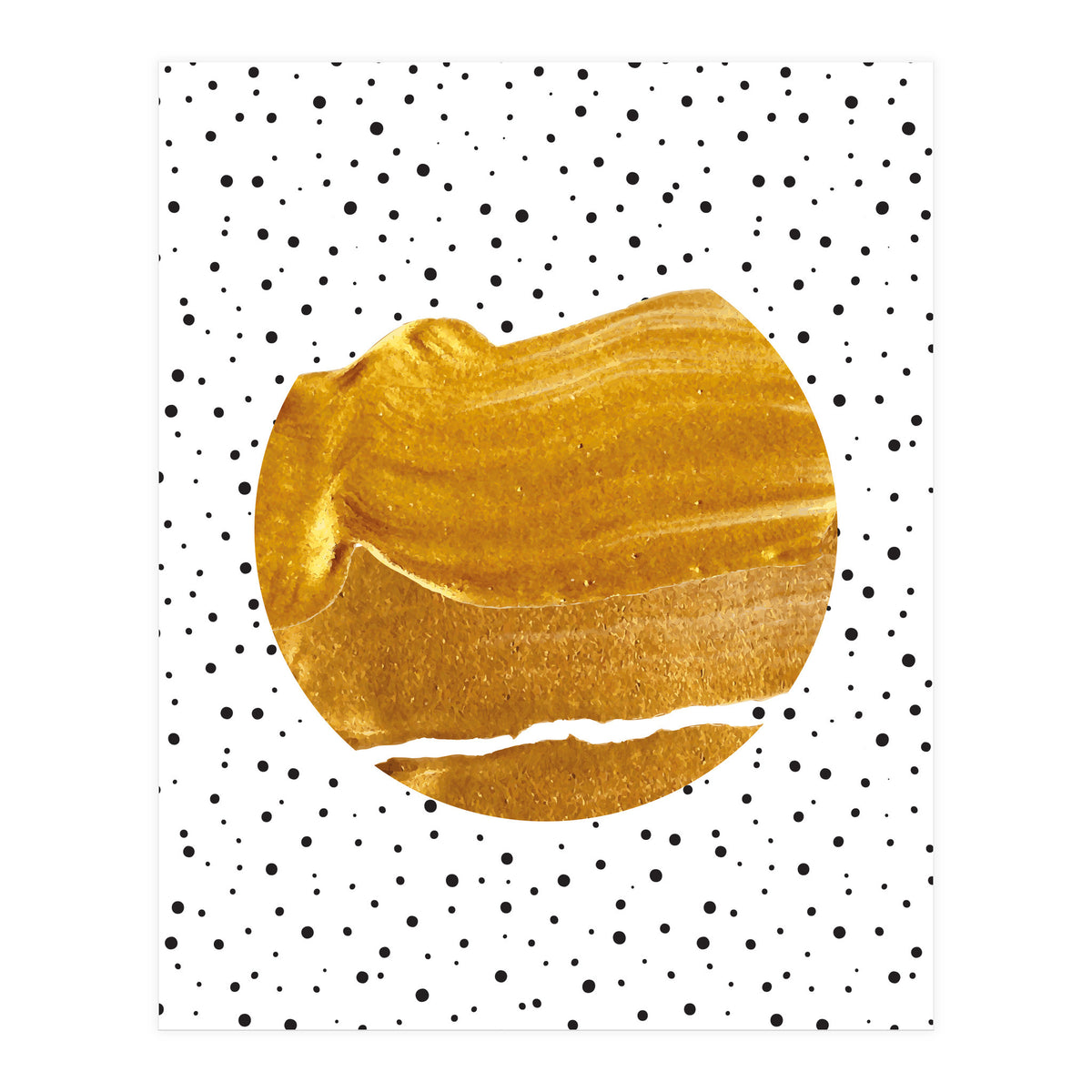 Stay Gold | Abstract Geometric Painting | Polka Dots Quirky Eclectic | Modern Boho Luxe (Print Only)