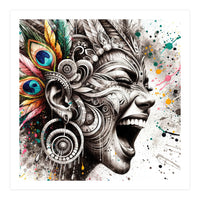 Carnival Scream Portrait (Print Only)