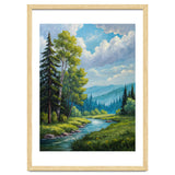 Serene Mountain River Landscape Oil Painting thumbnail