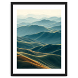 Minimalist Misty Mountain Landscape Wall Art thumbnail