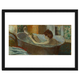 Woman in bath, sponging her leg. Pastel, 1883-84   19.7 x 41 cm. thumbnail