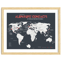 World Map of Alien First Contacts in Movies