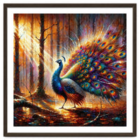 Majestic Peacock In Enchanted Forest