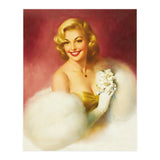 Smiling Lady In White Dress (Print Only) thumbnail