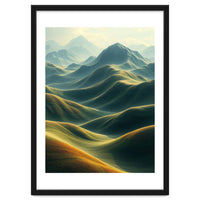 Ethereal Green Mountain Ridges Art
