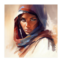 Watercolor Tuareg Woman #10 (Print Only)