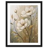 Elegant White Anemone Floral Oil Painting thumbnail