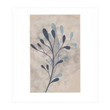 Leaf Beige and Blue Art Print (Print Only) thumbnail