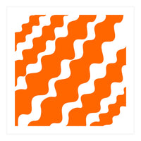 Slanting Orange Wavy Pattern (Print Only)